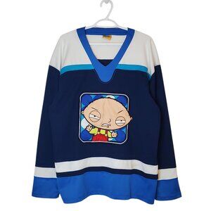Vintage y2k Family Guy Stewie Hockey Jersey blue fits L
